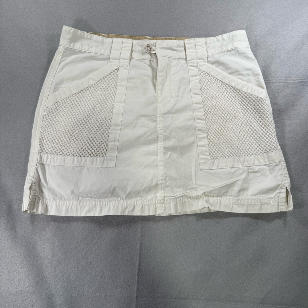 Y2K Tommy Jean White Cargo Mini Skirt with Mesh Pockets - Picture 1 of 4